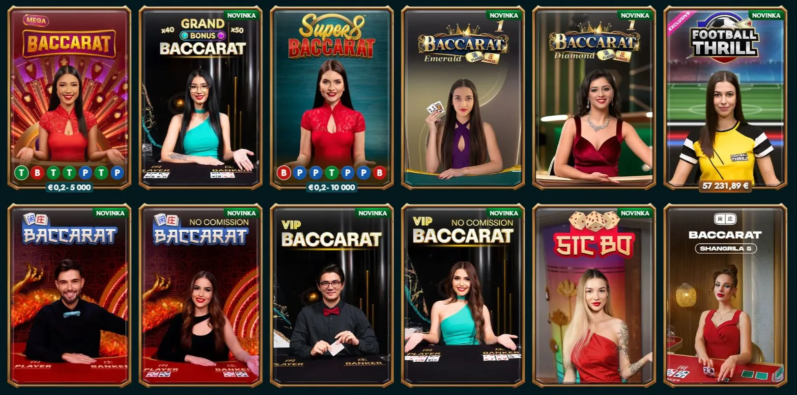 nové online casino Stolné hry